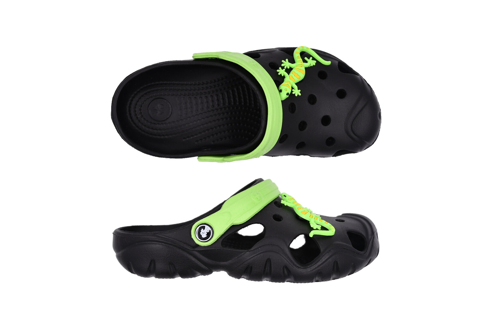 DĚTSKÉ CLOGS BLACK/GREEN
