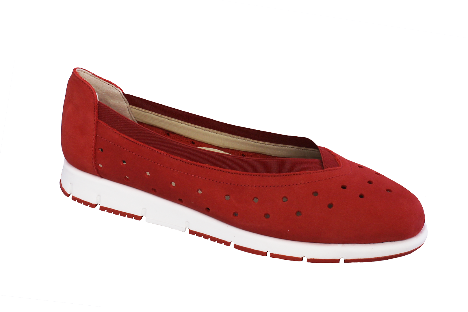 FRET PERF NUBUCK RED