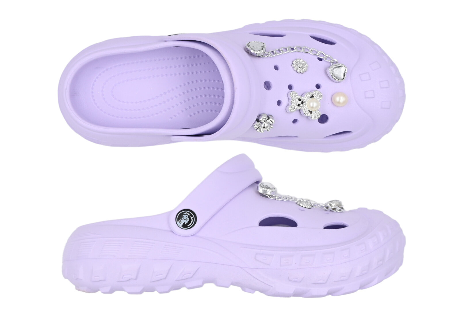 SANDÁLE CLOGS W VIOLET/TEDDY BEAR