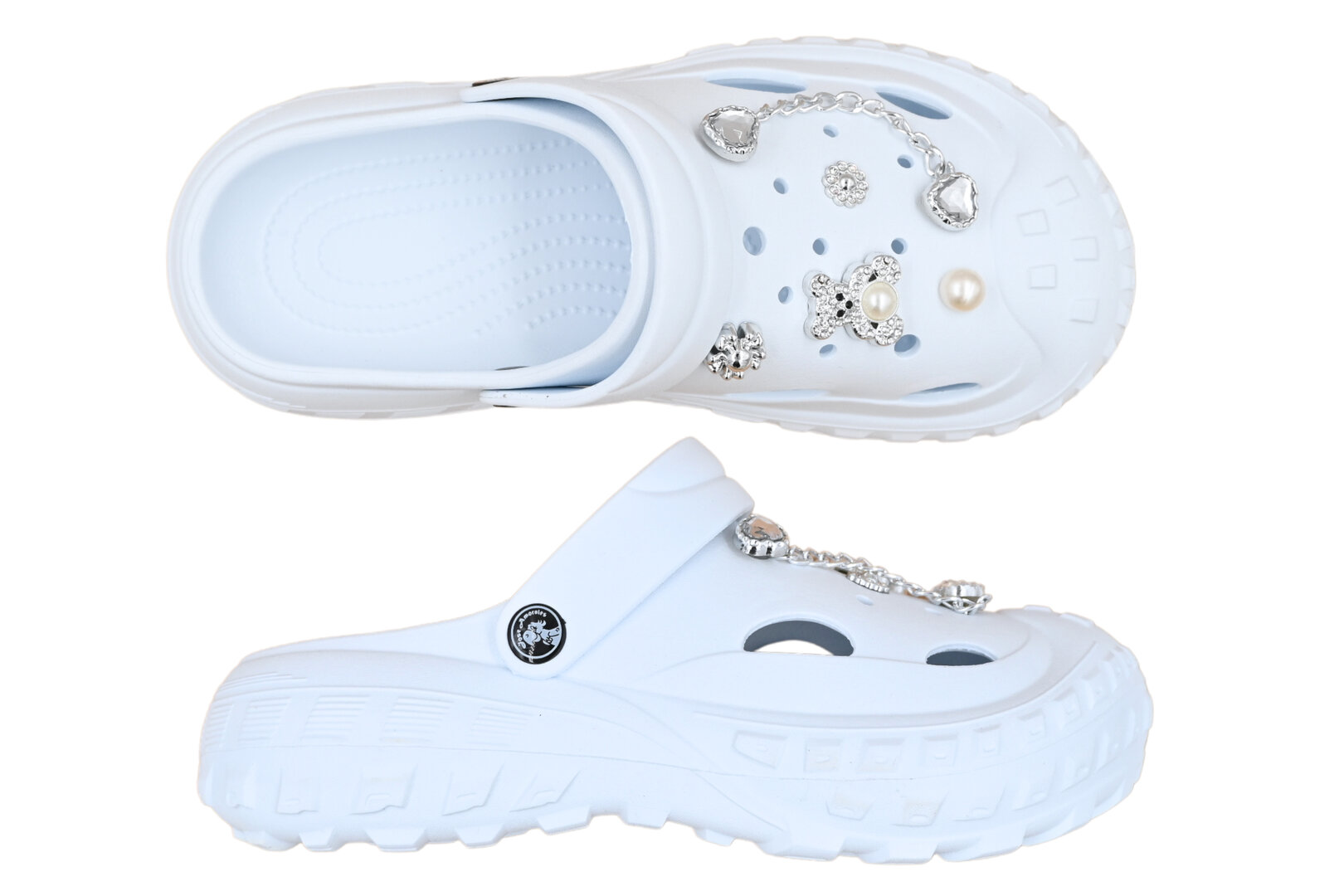 SANDÁLE CLOGS W WHITE/TEDDY BEAR